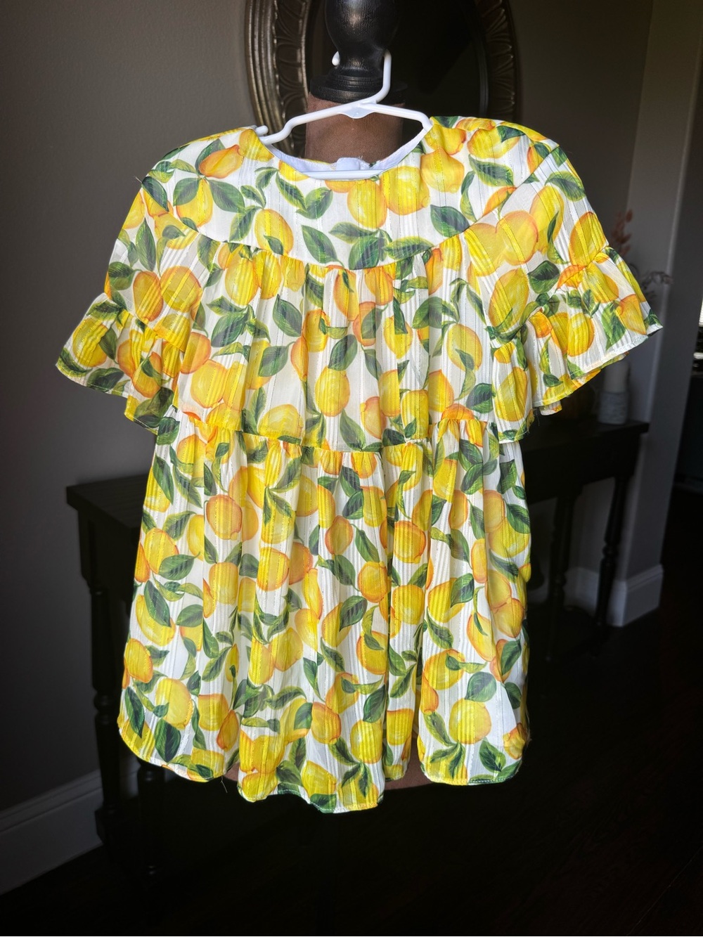 Abel & Lula Lemon Chiffon Girls' Dress